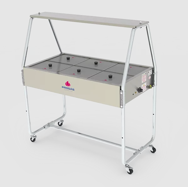 Buffet Trmico 6 Cubas Tampas De Vidro PRB-06 GN 220V Progs