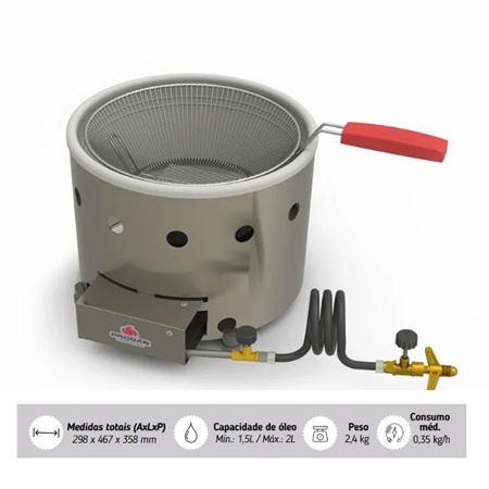 Fritadeira A Gs Tacho PR-310G 3 Litros Progs