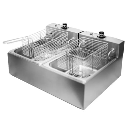 Fritadeira Eltrica FDS 10 Litros Cuba Dupla Inox 220V Stevan Metal
