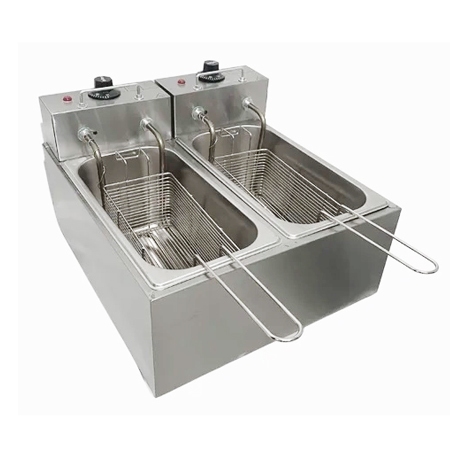 Fritadeira Eltrica FDS 8 Litros Cuba Dupla Inox 220V Stevan Metal