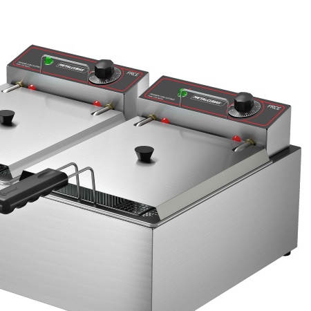 Fritadeira Eltrica FRCE 10 Litros Cuba Dupla Inox 8000W 220V Metalcubas