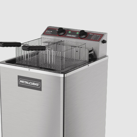 Fritadeira Eltrica Zona Fria gua E leo 30 Litros GFAO 30 P 8000W 220V Metalcubas
