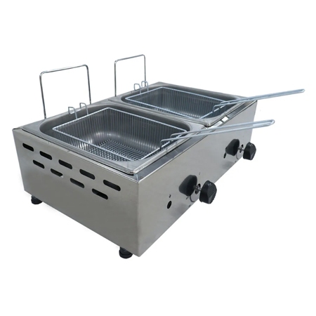Fritador A Gs SFG212 10 Litros Cuba Dupla Inox Venncio