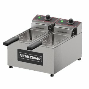Fritadeira Eltrica FE 2 C 6 Litros Cuba Dupla Inox 4400W 220V Metalcubas