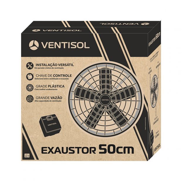 Ventilador Exaustor Comercial Axial 50cm Premium 220V Ventisol